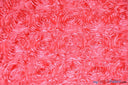 Rosette Satin Fabric | Wedding Satin Fabric | 54" Wide | 3d Satin Floral Embroidery | Multiple Colors | Continuous Yards | Fabric mytextilefabric Yards Dolce Pink 