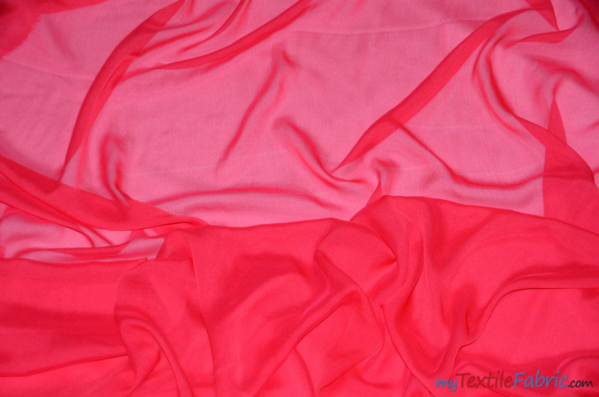 Two Tone Chiffon Fabric | Iridescent Chiffon Fabric | 60" Wide | Clean Edge | Multiple Colors | Wholesale Bolt | Fabric mytextilefabric Bolts Dolce Pink 