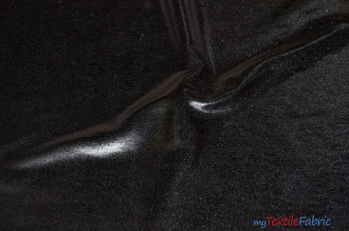 Black Shiny Lycra Fabric Swatch