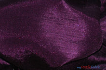 Load image into Gallery viewer, Shantung Satin Fabric | Satin Dupioni Silk Fabric | 60&quot; Wide | Multiple Colors | Sample Swatch | Fabric mytextilefabric Sample Swatches Eggplant 