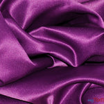 Load image into Gallery viewer, L&#39;Amour Satin Fabric | Polyester Matte Satin | Peau De Soie | 60&quot; Wide | Sample Swatch | Wedding Dress, Tablecloth, Multiple Colors | Fabric mytextilefabric Sample Swatches Eggplant 
