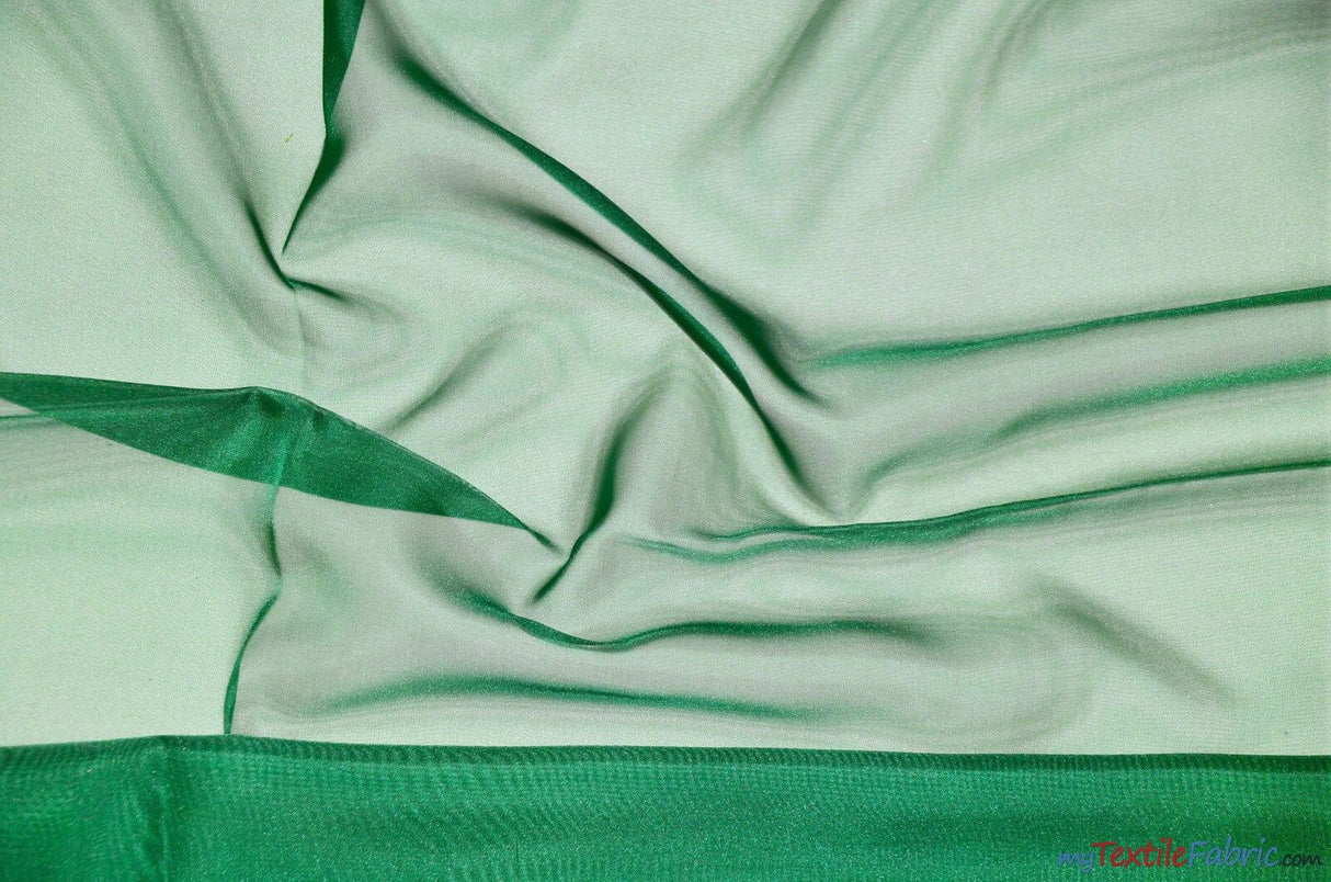 IFR Sheer Voile Fabric | 40 Colors | 120" Wide x 120 Yard Bolt | Wholesale Bolt for Wedding and Drape Panels and Home Curtain Panel | Fabric mytextilefabric Bolts Emerald 