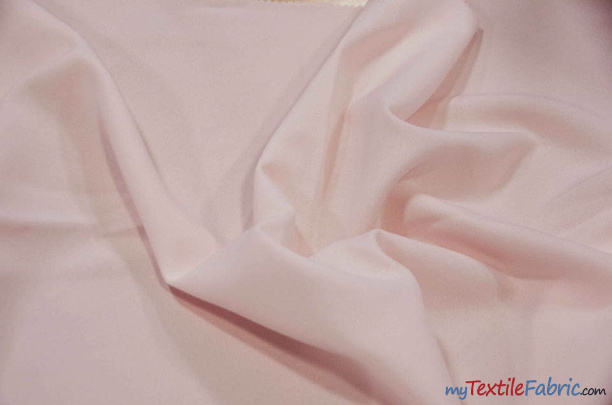60" Wide Polyester Fabric by the Yard | Visa Polyester Poplin Fabric | Basic Polyester for Tablecloths, Drapery, and Curtains | Fabric mytextilefabric Yards Feather Pink 