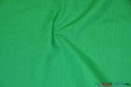 Polyester Cotton Broadcloth Fabric | 60" Wide | Solid Colors | Wholesale Bolt | Multiple Colors | Fabric mytextilefabric Bolts Flag Green 