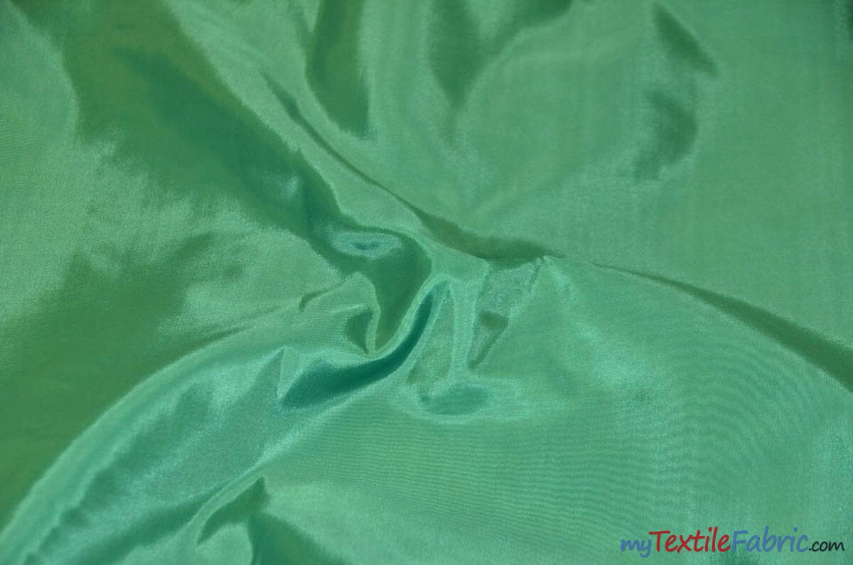 Polyester Silky Habotai Lining | 58" Wide | Super Soft and Silky Poly Habotai Fabric | Wholesale Bolt | Multiple Colors | Digital Printing, Apparel Lining, Drapery and Decor | Fabric mytextilefabric Bolts Flag Green 