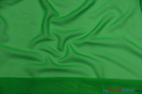 Chiffon Fabric | Super Soft & Flowy | 60" Wide | By the Continuous Yard | Multiple Colors | Fabric mytextilefabric Yards Flag Green 