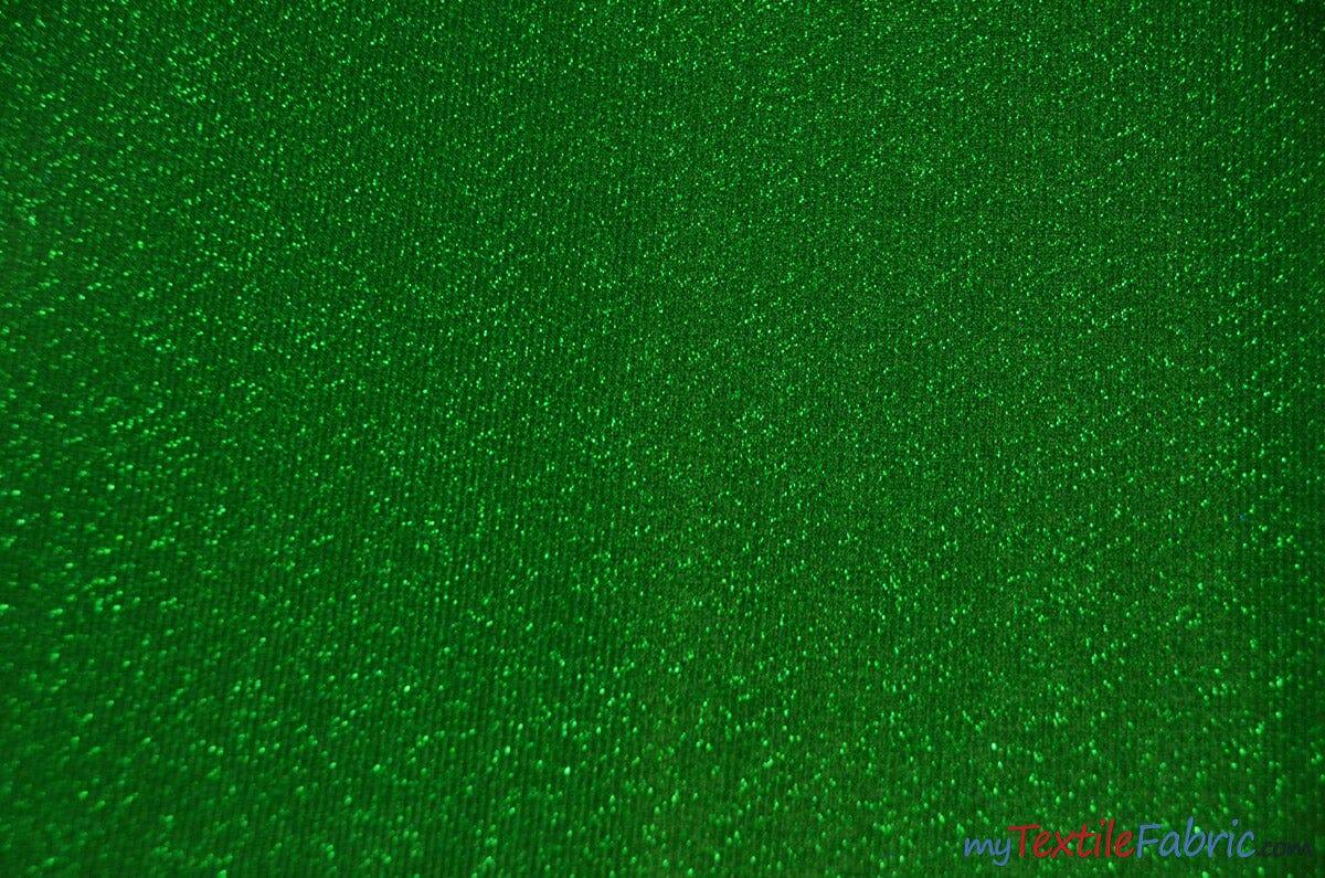 Plain Lurex Fabric | Tinsel Metallic Fabric | 54" Wide | 3 Colors | Fabric mytextilefabric Yards Flag Green 