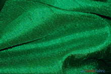 Load image into Gallery viewer, Shantung Satin Fabric | Satin Dupioni Silk Fabric | 60&quot; Wide | Multiple Colors | Continuous Yards | Fabric mytextilefabric Yards Flag Green 