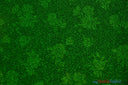 Embossed Floral Lurex Fabric | Tinsel Metallic Fabric | 54" Wide | 3 Colors | Fabric mytextilefabric Yards Flag Green 