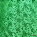 Load image into Gallery viewer, Satin Jacquard | Satin Flower Brocade | 60&quot; Wide | Sold by the Continuous Yard | Fabric mytextilefabric Yards Flag Green 
