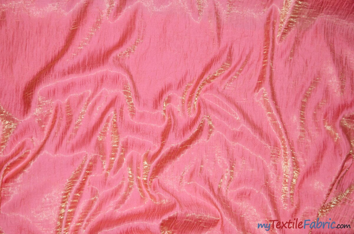 Iridescent Crush Shimmer Fabric | Iridescent Fabric | 54" Wide | Multiple Colors | Wholesale Bolt | Fabric mytextilefabric Bolts Flamingo 