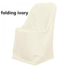 Polyester Folding Chair Cover | Chair Cover for Wedding, Event, Ballroom | Non Stretch Solid Polyester | newtextilefabric By Piece Ivory 