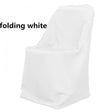 Wrinkle Free Folding Chair Covers | Scuba Folding Chair Cover | Chair Cover for Wedding, Event, Ballroom | White Ivory Black | newtextilefabric By Piece White 