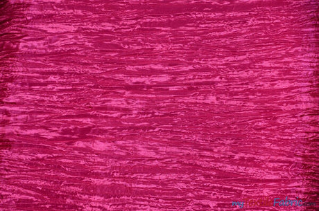 Crease Taffeta Fabric | Crush Taffeta | 52" Wide | Continuous Yards | Multiple Colors | Fabric mytextilefabric Yards Fuchsia 