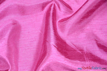 Load image into Gallery viewer, Shantung Satin Fabric | Satin Dupioni Silk Fabric | 60&quot; Wide | Multiple Colors | Wholesale Bolt | Fabric mytextilefabric Bolts Fuchsia 