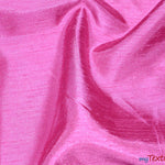Load image into Gallery viewer, Shantung Satin Fabric | Satin Dupioni Silk Fabric | 60&quot; Wide | Multiple Colors | Wholesale Bolt | Fabric mytextilefabric Bolts Fuchsia 
