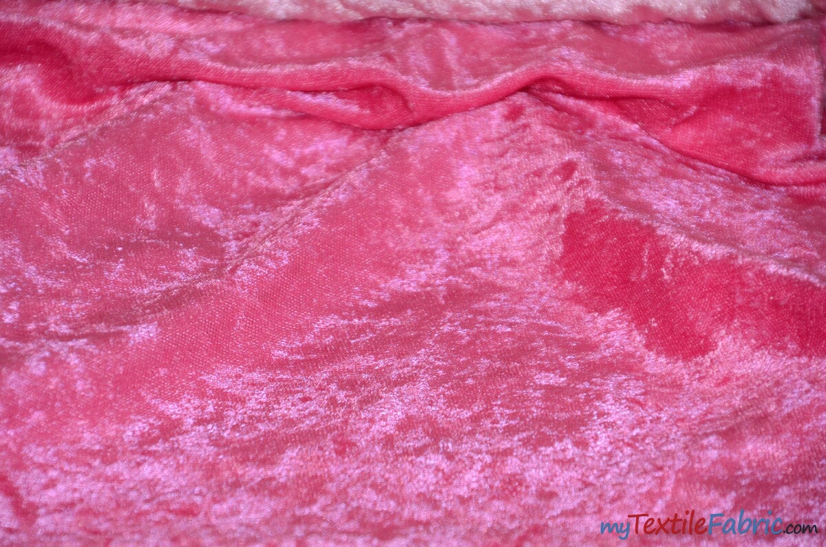 Panne Velvet Fabric | 60" Wide | Crush Panne Velour | Apparel, Costumes, Cosplay, Curtains, Drapery & Home Decor | Fabric mytextilefabric Yards Fuchsia 