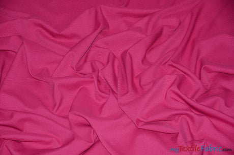 Extra Wide Polyester Fabric | 120" Wide Polyester Fabric | 120" Polypoplin for Tablecloths, Drapery, and Curtains | Fabric mytextilefabric Yards Fuchsia 