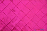 Taffeta Pintuck Fabric | 4"x4" Diamond | Diamond Taffeta Fabric | 58" Wide | Multiple Colors | Continuous Yards | Fabric mytextilefabric Yards Fuchsia 