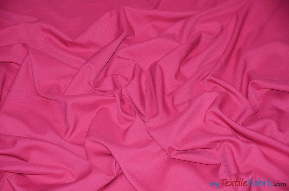 Scuba Double Knit Fabric | Basic Wrinkle Free Polyester Fabric with Mechanical Stretch | 60" Wide | Multiple Colors | Poly Knit Fabric | Fabric mytextilefabric Yards Fuchsia 