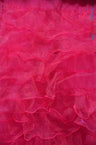 Organza Ruffled Mesh Fabric | Layered Ruffle Mesh Fabric | 57" Wide | Multiple Colors | Fabric mytextilefabric Yards Fuchsia 