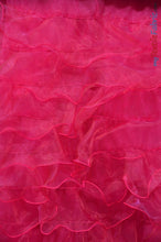 Load image into Gallery viewer, Organza Ruffled Mesh Fabric | Layered Ruffle Mesh Fabric | 57&quot; Wide | Multiple Colors | Fabric mytextilefabric Yards Fuchsia 