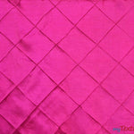 Load image into Gallery viewer, Taffeta Pintuck Fabric | 4&quot;x4&quot; Diamond | Diamond Taffeta Fabric | 58&quot; Wide | Multiple Colors | Wholesale Bolt | Fabric mytextilefabric Bolts Fuchsia 
