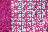 Open Weave Chain Chemical Lace Fabric | 50" Wide | 10 Colors | Fabric mytextilefabric Yards Fuchsia 