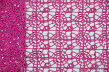 Load image into Gallery viewer, Open Weave Chain Chemical Lace Fabric | 50&quot; Wide | 10 Colors | Fabric mytextilefabric Yards Fuchsia 