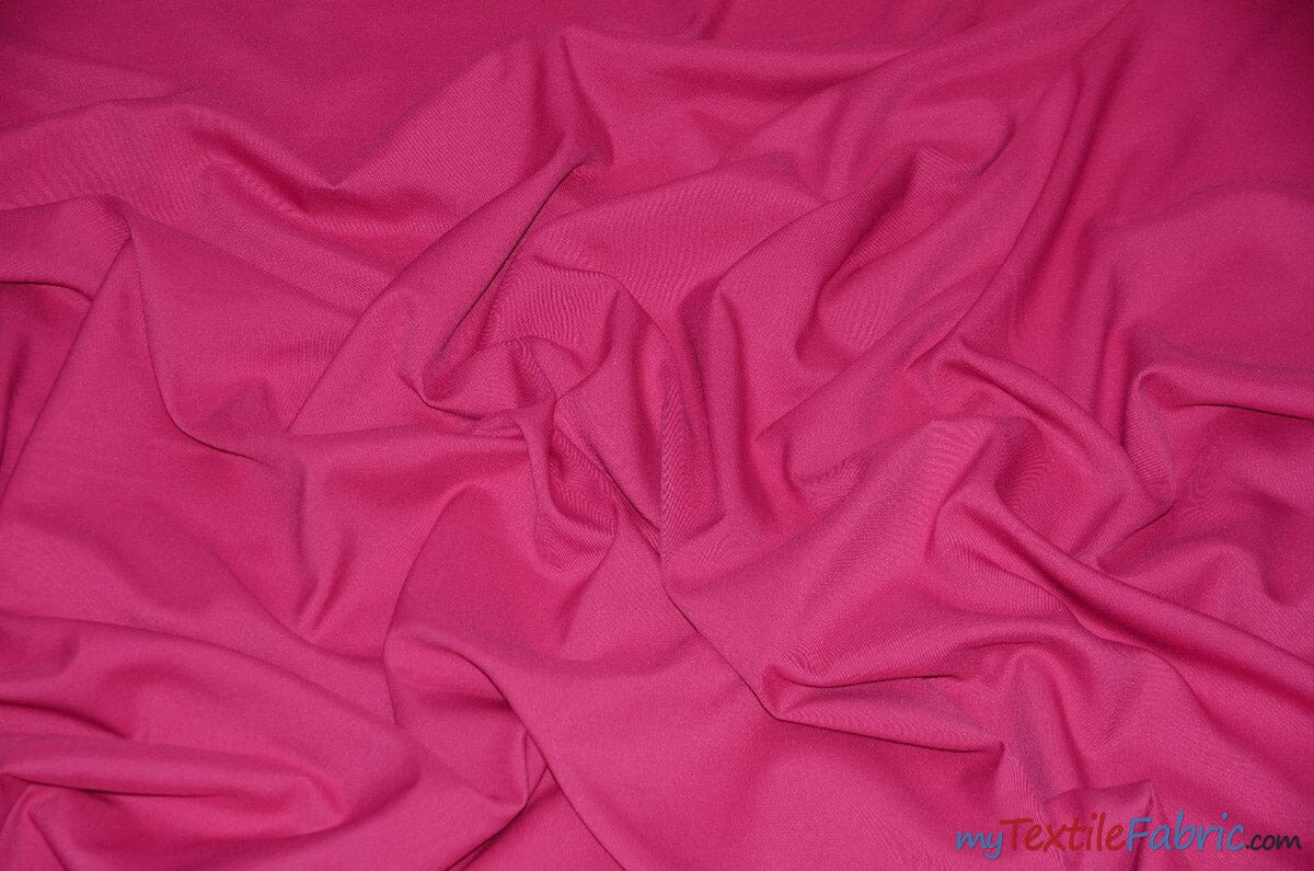 60" Wide Polyester Fabric by the Yard | Visa Polyester Poplin Fabric | Basic Polyester for Tablecloths, Drapery, and Curtains | Fabric mytextilefabric Yards Fuchsia 