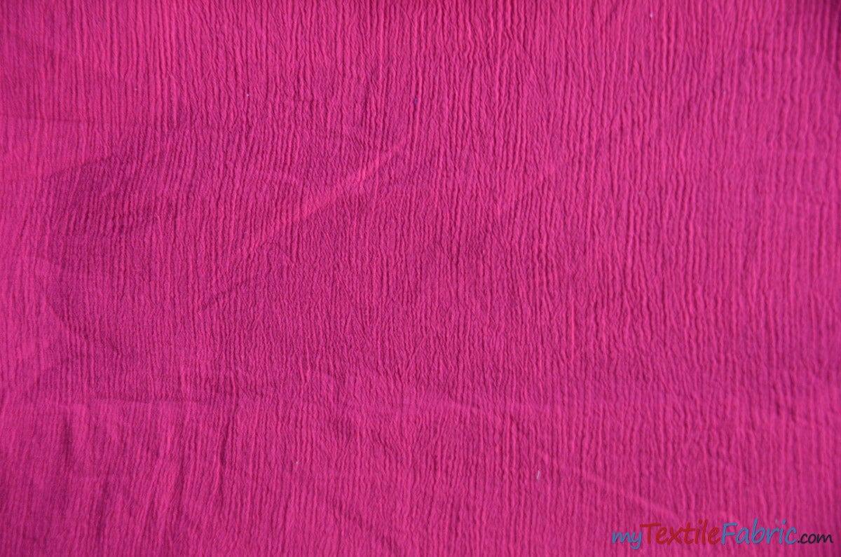 100% Cotton Gauze Fabric | Soft Lightweight Cotton Muslin | 48" Wide | Bolt Pricing | Multiple Colors Fabric mytextilefabric Bolts Fuchsia 