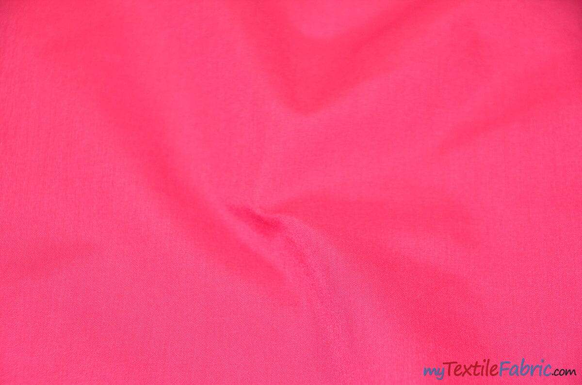 Polyester Cotton Broadcloth Fabric | 60" Wide | Solid Colors | Sample Swatch | Multiple Colors | Fabric mytextilefabric Sample Swatches Fuchsia 