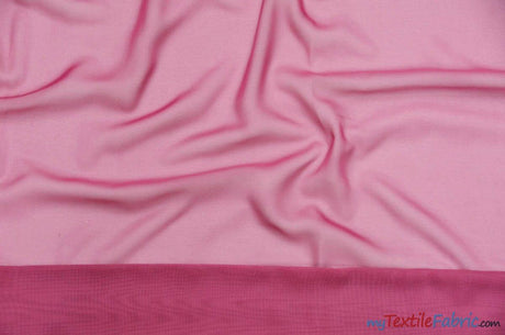 Double Georgette Fabric | 100% Polyester | 60" Wide | Multiple Colors | Poly Georgette Fabric | Fabric mytextilefabric Yards Fuchsia 