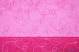 Fantasia Organza Embroidery Fabric | Embroidered Floral Sheer | 54" Wide | Multiple Colors | Fabric mytextilefabric Yards Fuchsia 