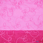 Load image into Gallery viewer, Fantasia Organza Embroidery Fabric | Embroidered Floral Sheer | 54&quot; Wide | Multiple Colors | Fabric mytextilefabric Yards Fuchsia 
