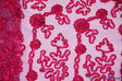 Luxury Organza Embroidery Fabric | Embroidered Ribbon Organza | 54" Wide | Multiple Colors | Fabric mytextilefabric Yards Fuchsia 