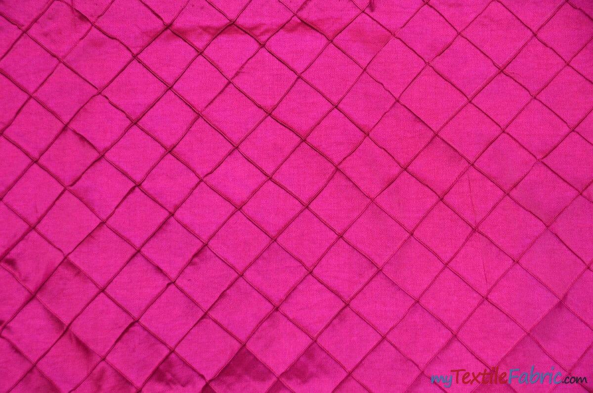 Taffeta Pintuck Fabric | 2"x2" Diamond | Diamond Taffeta Fabric | 54" Wide | Multiple Colors | Fabric mytextilefabric Yards Fuchsia 