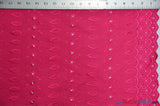 Polyester Cotton Eyelet Embroidery | Double Sided Border | 45" Wide | Multiple Colors | Fabric mytextilefabric Yards Fuchsia 