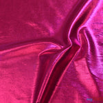 Load image into Gallery viewer, Metallic Foil Spandex Lame | Stretch Metallic Lame | Spandex Lame Fabric | All Over Foil on Stretch Knit | 60&quot; Wide | Fabric mytextilefabric Yards Fuchsia 

