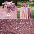 Glitz Mesh Sequins Fabric | 3mm Glitter Sequins | 52" Wide | Multiple Colors | Fabric mytextilefabric Yards Mauve 