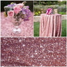 Glitz Mesh Sequins Fabric | 3mm Glitter Sequins | 52" Wide | Multiple Colors | Fabric mytextilefabric Yards Mauve 