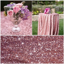 Load image into Gallery viewer, Glitz Mesh Sequins Fabric | 3mm Glitter Sequins | 52&quot; Wide | Multiple Colors | Fabric mytextilefabric Yards Mauve 
