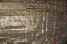 Load image into Gallery viewer, Confetti Dot Sequins Fabric | 6mm Sequins Fabric | 45&quot; Wide | Glued 6mm Sequins Fabric | Costume Cosplay Fashion Decoration | Fabric mytextilefabric Yards Gold Black 