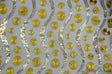 Open Weave Modern Wave Circle Fabric | 54" Wide | Gold and Silver | Fabric mytextilefabric Yards Gold 