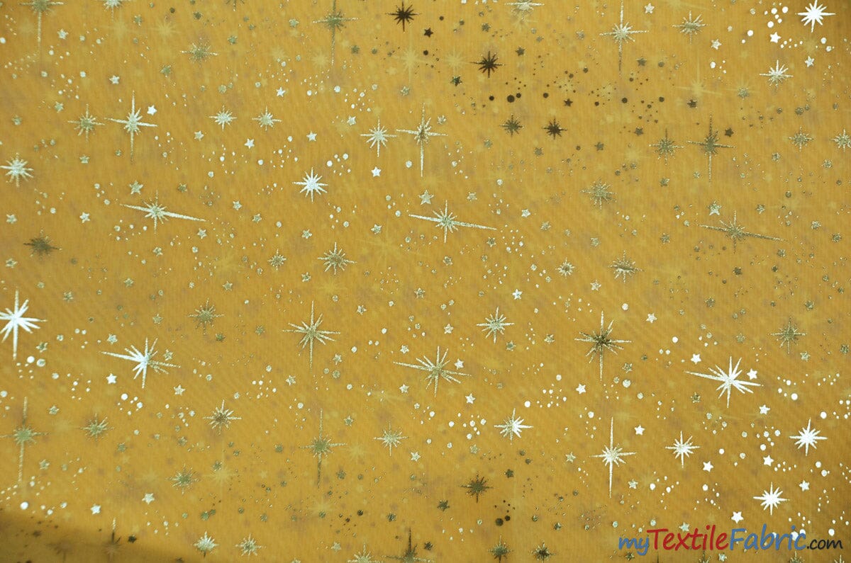 starry sky shiner crepe polyester gilding organza fabric
