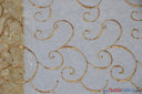 Ferial Organza Embroidery Fabric | Embroidered Floral Sheer with Sequins Embellishment | 54" Wide | Multiple Colors | Fabric mytextilefabric Yards Gold 