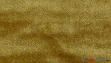 Load image into Gallery viewer, Royal Velvet Fabric | Soft and Plush Non Stretch Velvet Fabric | 60&quot; Wide | Apparel, Decor, Drapery and Upholstery Weight | Multiple Colors | Continuous Yards | Fabric mytextilefabric Yards Gold 