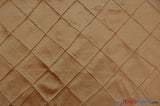 Taffeta Pintuck Fabric | 4"x4" Diamond | Diamond Taffeta Fabric | 58" Wide | Multiple Colors | Continuous Yards | Fabric mytextilefabric Yards Gold 