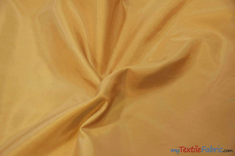 Polyester Silky Habotai Lining | 58" Wide | Super Soft and Silky Poly Habotai Fabric | Sample Swatch | Digital Printing, Apparel Lining, Drapery and Decor | Fabric mytextilefabric Sample Swatches Gold 