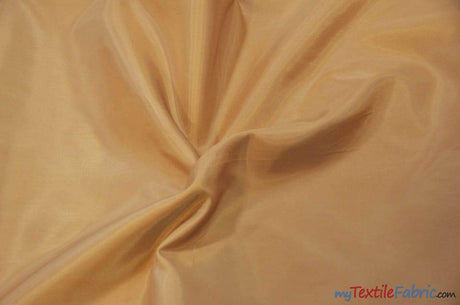 Polyester Lining Fabric | Woven Polyester Lining | 60" Wide | Sample Swatch | Imperial Taffeta Lining | Apparel Lining | Tent Lining and Decoration | Fabric mytextilefabric Sample Swatches Gold 